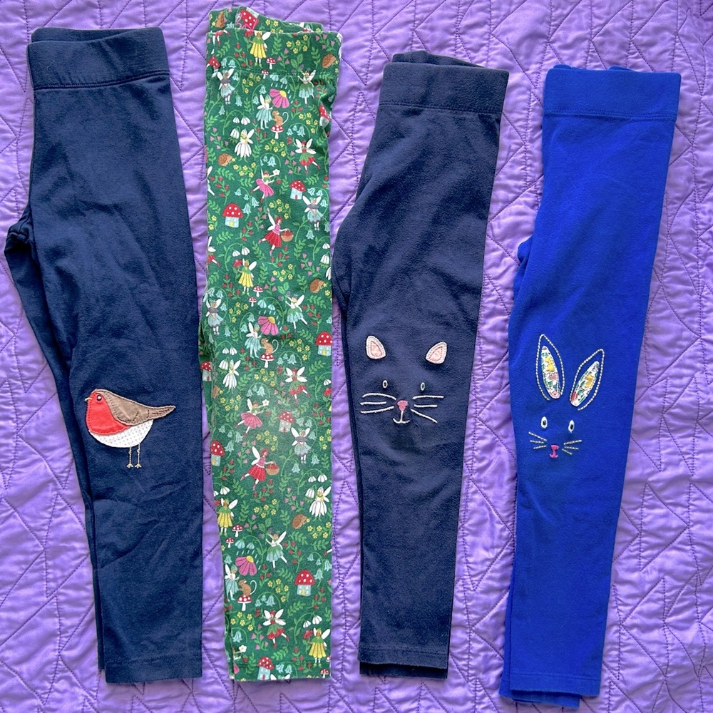 Mini Boden appliqué leggings lot